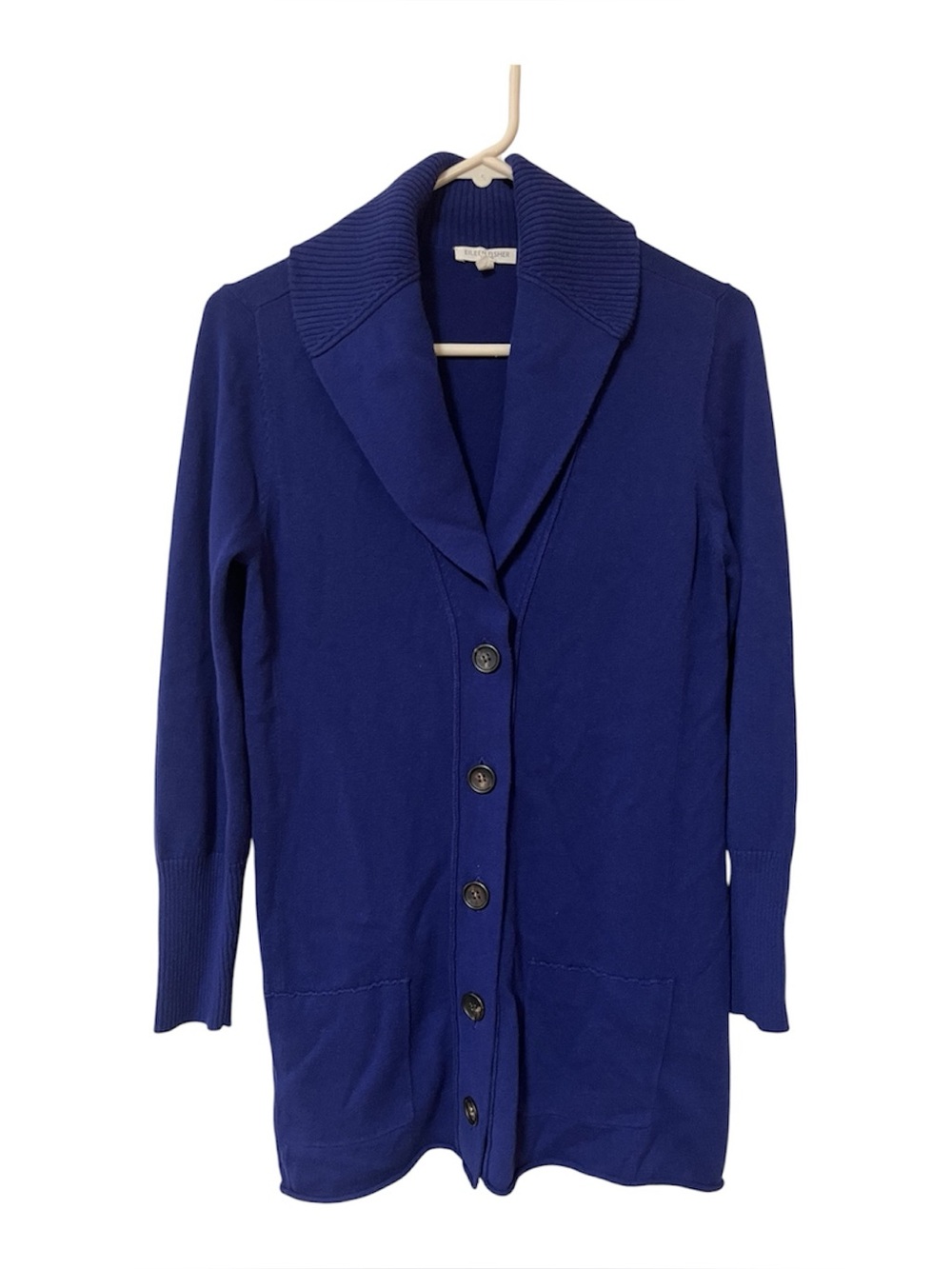 EILEEN FISHER Org Cotton Cashmere Shawl Collar Button Cardigan Sweater Size PM
